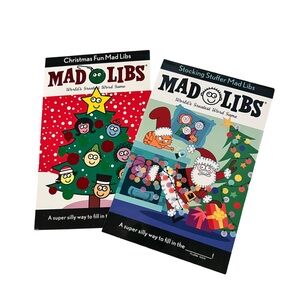 New: Christmas Mad Libs Fun Activity 2 Books for Kids